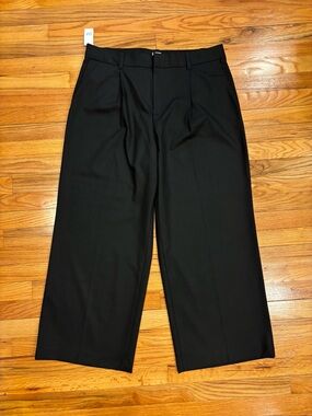 GAP Women’s Black Pleated Wide-Leg Dress Pants